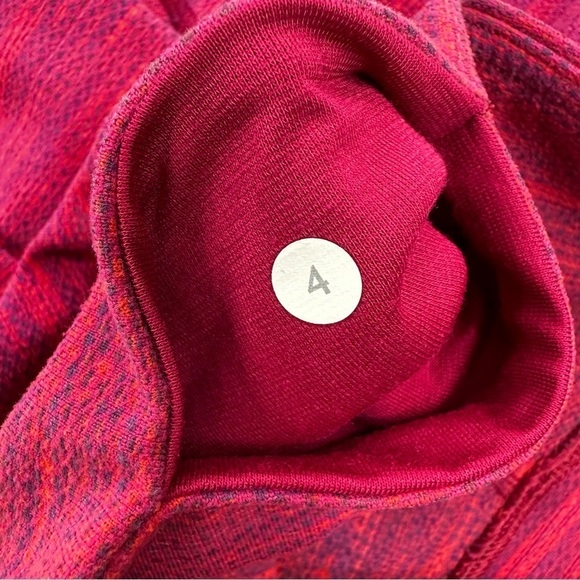 Lululemon Wunder Under Crop II red pink berry space dye leggings 4 - Picture 5 of 16